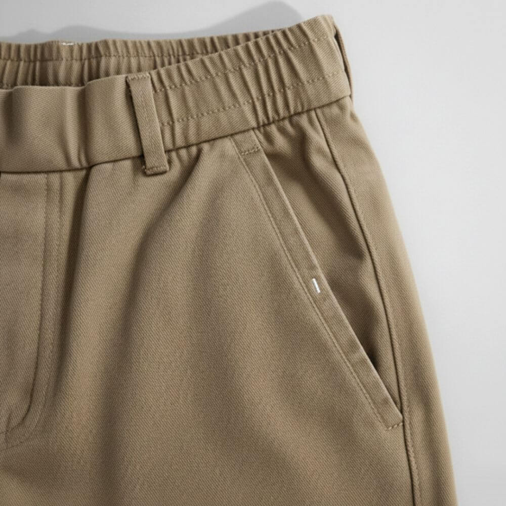 Kit Polo Tricot Bege + Calça Chino Premium Cáqui