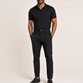 Kit Polo Tricot Preta + Calça Chino Premium Preta