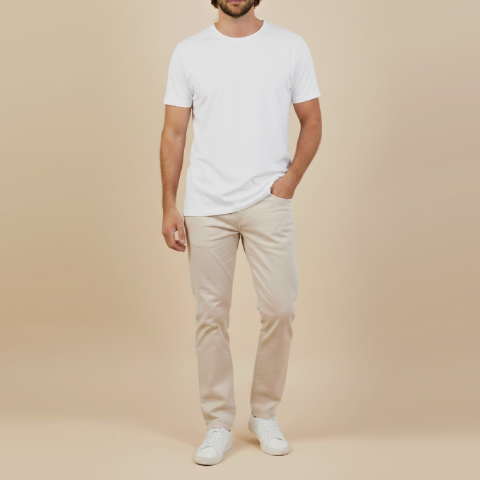 Kit Lazer Elegante - Camiseta Essential Algodão Premium e Calça Firenze Casual