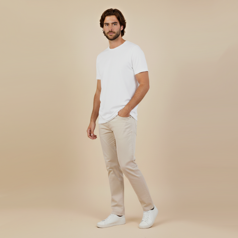 Kit Lazer Elegante - Camiseta Essential Algodão Premium e Calça Firenze Casual