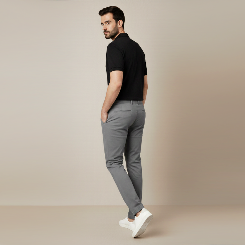 Kit Trabalho com Estilo - Polo Essenziale e Calça Slim Alfaiataria Casual