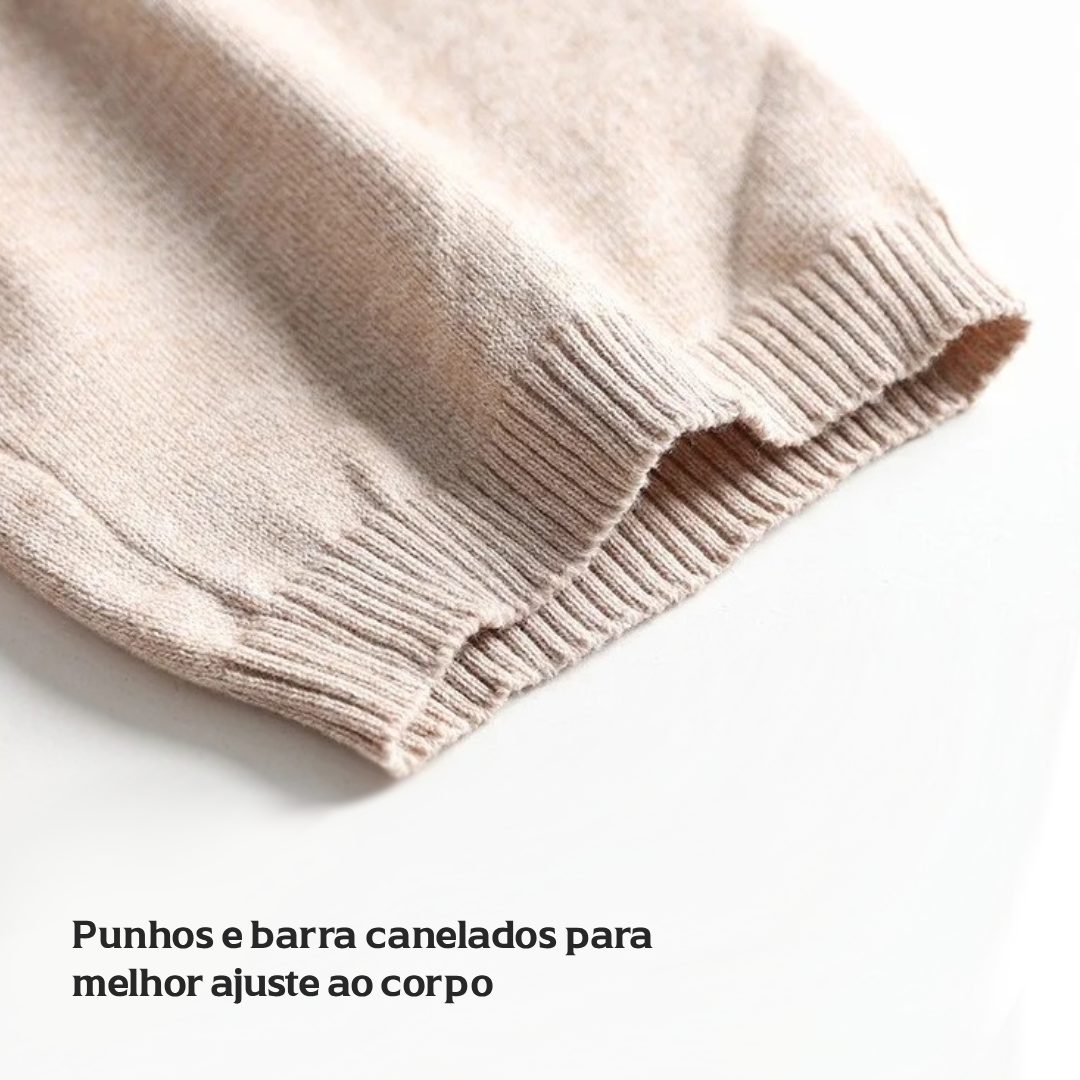 Kit Polo Tricot Preta + Chino Premium Cáqui