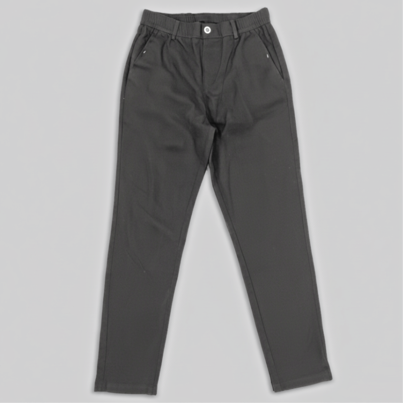 Kit Polo Tricot Branca + Calça Chino Premium Chumbo