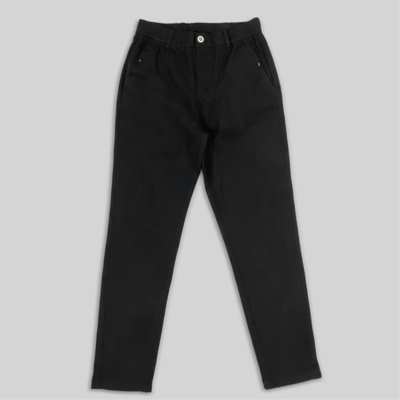 Kit Polo Tricot Preta + Calça Chino Premium Preta